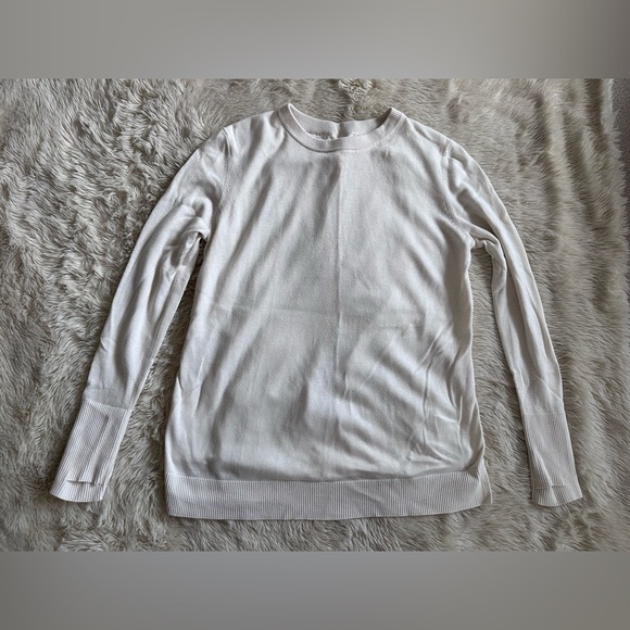 Lululemon Still At Ease Open Back Off White Ivory Cream Sweater Size M no sz tag - Picture 2 of 9
